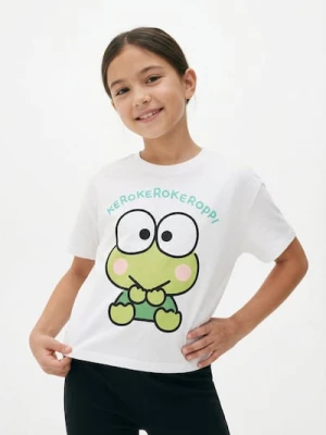Sinsay - Bawełniana koszulka z nadrukiem Keroppi - biały