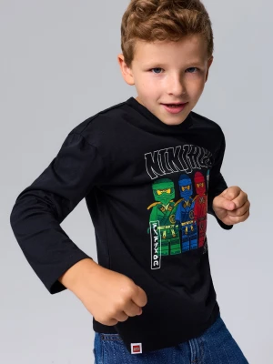 Sinsay - Bawełniana koszulka z nadrukiem Lego Ninjago - czarny