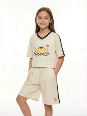 Sinsay - Bawełniana koszulka z nadrukiem PomPomPurin - beżowy