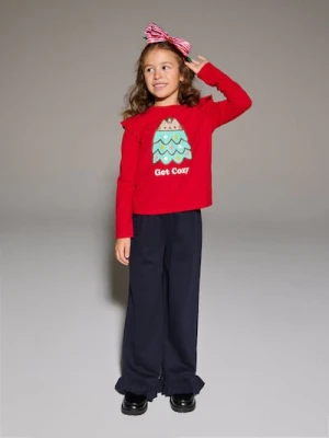 Sinsay - Bawełniana koszulka z nadrukiem Pusheen The Cat - czerwony