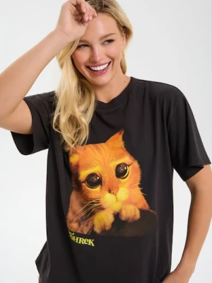 Sinsay - Bawełniana koszulka z nadrukiem Shrek - szary