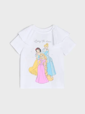 Sinsay - Bawełniana koszulka z nadrukiem Snow White - biały