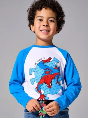 Sinsay - Bawełniana koszulka z nadrukiem Spider-Man - biały