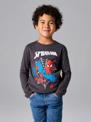 Sinsay - Bawełniana koszulka z nadrukiem Spider-Man - szary