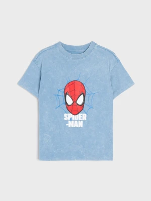 Sinsay - Bawełniana koszulka z nadrukiem Spider-Man - szary