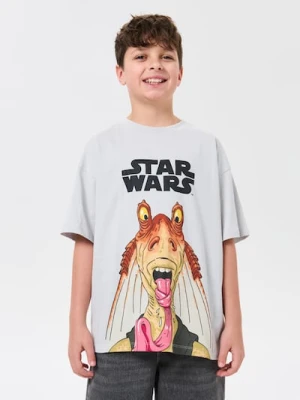 Sinsay - Bawełniana koszulka z nadrukiem Star Wars - szary