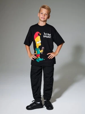 Sinsay - Bawełniana koszulka z nadrukiem The Simpsons - czarny