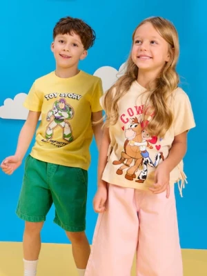Sinsay - Bawełniana koszulka z nadrukiem Toy Story - różowy