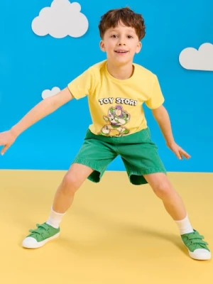 Sinsay - Bawełniana koszulka z nadrukiem Toy Story - żółty