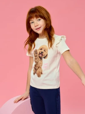 Sinsay - Bawełniana koszulka z nadrukiem - wielobarwny