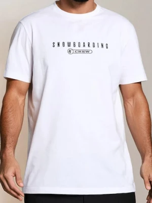 Sinsay - Bawełniana koszulka z napisem - biały