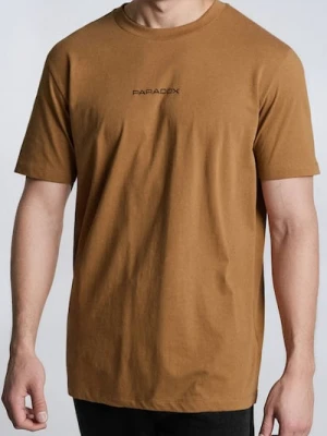 Sinsay - Bawełniana koszulka z napisem - brązowy