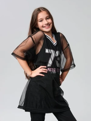 Sinsay - Bawełniana koszulka z napisem - czarny