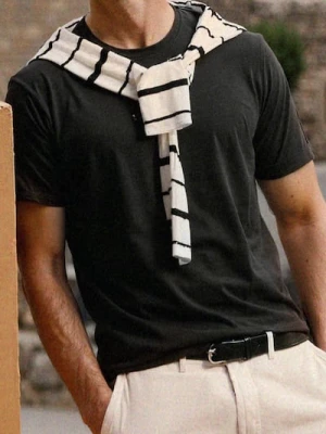 Sinsay - Bawełniana koszulka z napisem - czarny