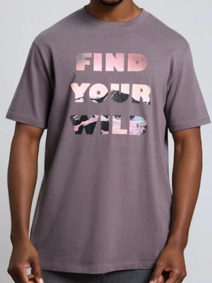 Sinsay - Bawełniana koszulka z napisem - fioletowy