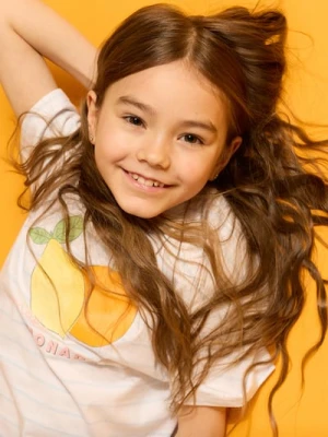 Sinsay - Bawełniana koszulka z napisem Make Lemonade - biały