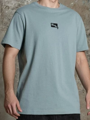 Sinsay - Bawełniana koszulka z napisem - szary