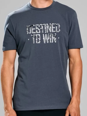 Sinsay - Bawełniana koszulka z napisem - szary