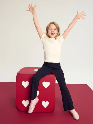 Sinsay - Bawełniana koszulka z ozdobnymi falbankami 3 pack - wielobarwny