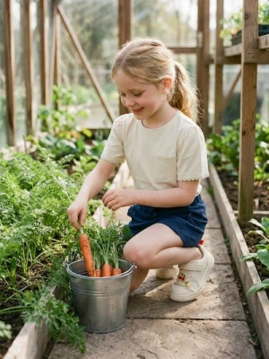 Sinsay - Bawełniana koszulka z szydełkowymi kwiatkami i kieszonką - zielony