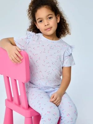 Sinsay - Bawełniana koszulka ze wzorem - błękitny