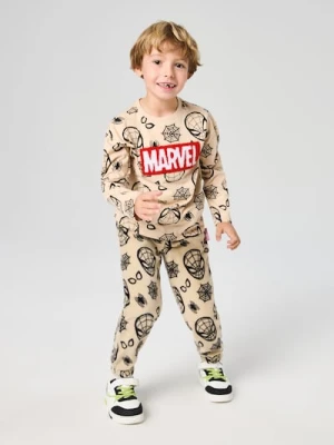 Sinsay - Bawełniana koszulka ze wzorem Spider-Man - beżowy