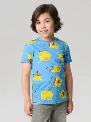 Sinsay - Bawełniana koszulka ze wzorem SpongeBob SquarePants - wielobarwny