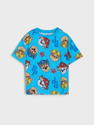 Zdjęcie produktu Sinsay - Bawełniana koszulka ze wzorkiem Paw Patrol - niebieski