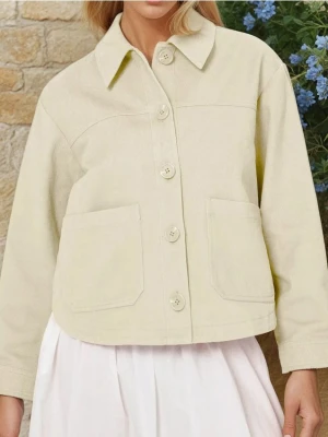 Sinsay - Bawełniana kurtka koszulowa - żółty