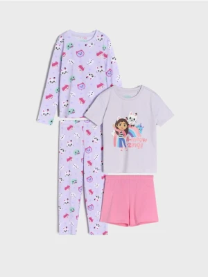 Sinsay - Bawełniana piżama 2 pack Gabby's Dollhouse - fioletowy