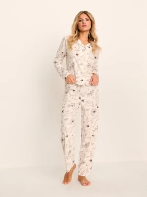 Sinsay - Bawełniana piżama dwuczęściowa - biały