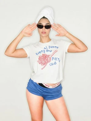 Sinsay - Bawełniana piżama dwuczęściowa - biały