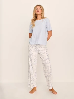 Sinsay - Bawełniana piżama dwuczęściowa - błękitny