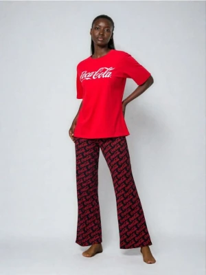 Sinsay - Bawełniana piżama dwuczęściowa Coca-Cola - czerwony