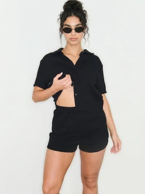 Sinsay - Bawełniana piżama dwuczęściowa - czarny