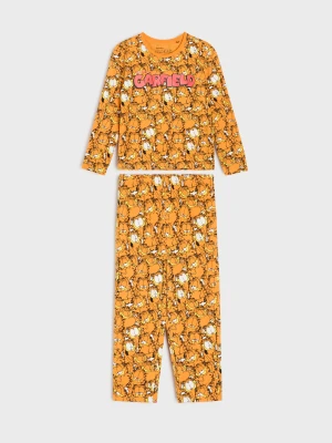 Sinsay - Bawełniana piżama dwuczęściowa Garfield - pomarańczowy