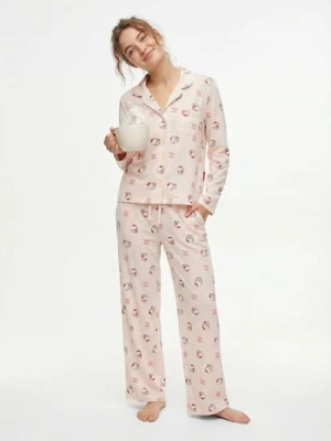 Sinsay - Bawełniana piżama dwuczęściowa Hello Kitty - czerwony