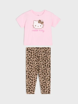 Sinsay - Bawełniana piżama dwuczęściowa Hello Kitty - różowy