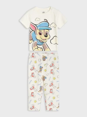 Sinsay - Bawełniana piżama dwuczęściowa PAW Patrol - kremowy