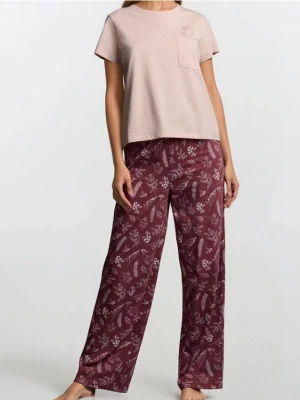 Sinsay - Bawełniana piżama dwuczęściowa - różowy