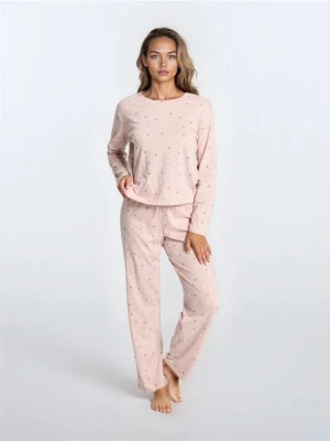 Sinsay - Bawełniana piżama dwuczęściowa - różowy