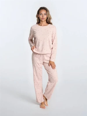 Sinsay - Bawełniana piżama dwuczęściowa - różowy