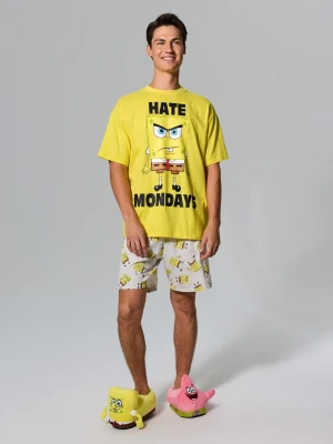 Sinsay - Bawełniana piżama dwuczęściowa SpongeBob - wielobarwny