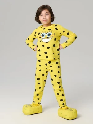 Sinsay - Bawełniana piżama dwuczęściowa Spongebob - żółty
