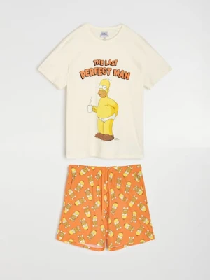 Sinsay - Bawełniana piżama dwuczęściowa The Simpson - wielobarwny