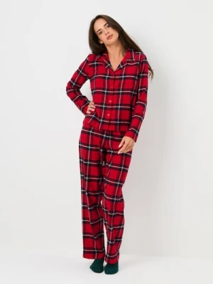 Sinsay - Bawełniana piżama dwuczęściowa w kratę - wielobarwny