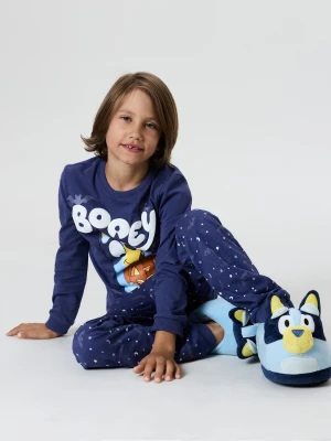 Sinsay - Bawełniana piżama dwuczęściowa z motywem halloweenowym Bluey - granatowy