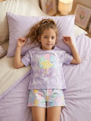 Sinsay - Bawełniana piżama dwuczęściowa z nadrukiem Care Bears - fioletowy