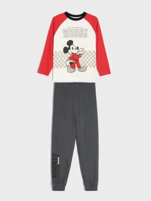 Sinsay - Bawełniana piżama dwuczęściowa z nadrukiem Mickey Mouse - wielobarwny
