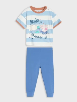 Sinsay - Bawełniana piżama dwuczęściowa z nadrukiem Peppa Pig - różowy
